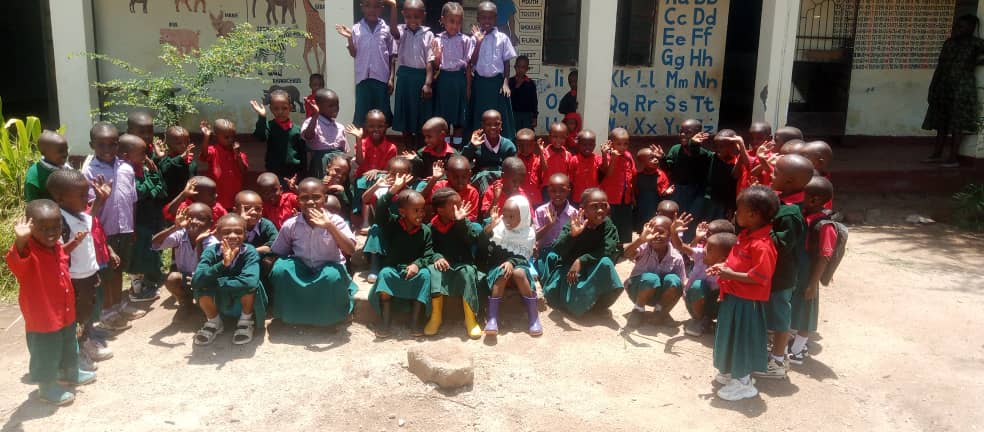 Pupils during a break between lessons